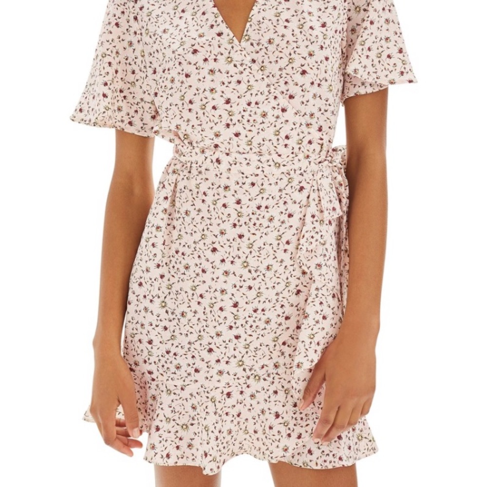 Topshop Daisy Ruffle Wrap Dress